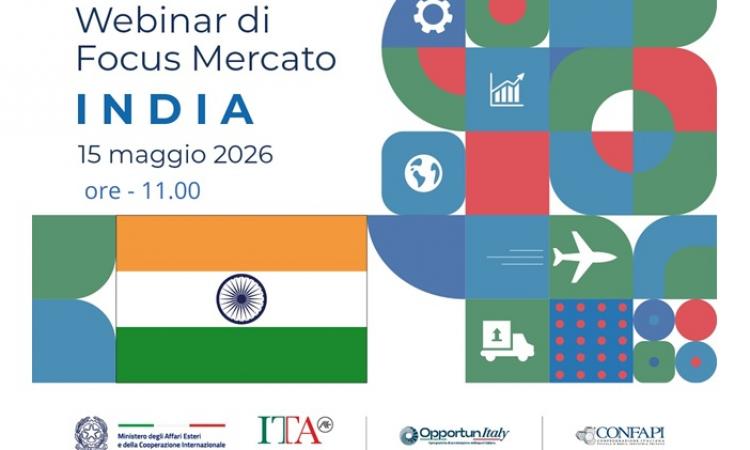 Focus mercato India: webinar Confapi e ICE su opportunità per le PMI italiane